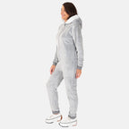 Ladies Cosy Fleece Onesie - (Size XL) Grey