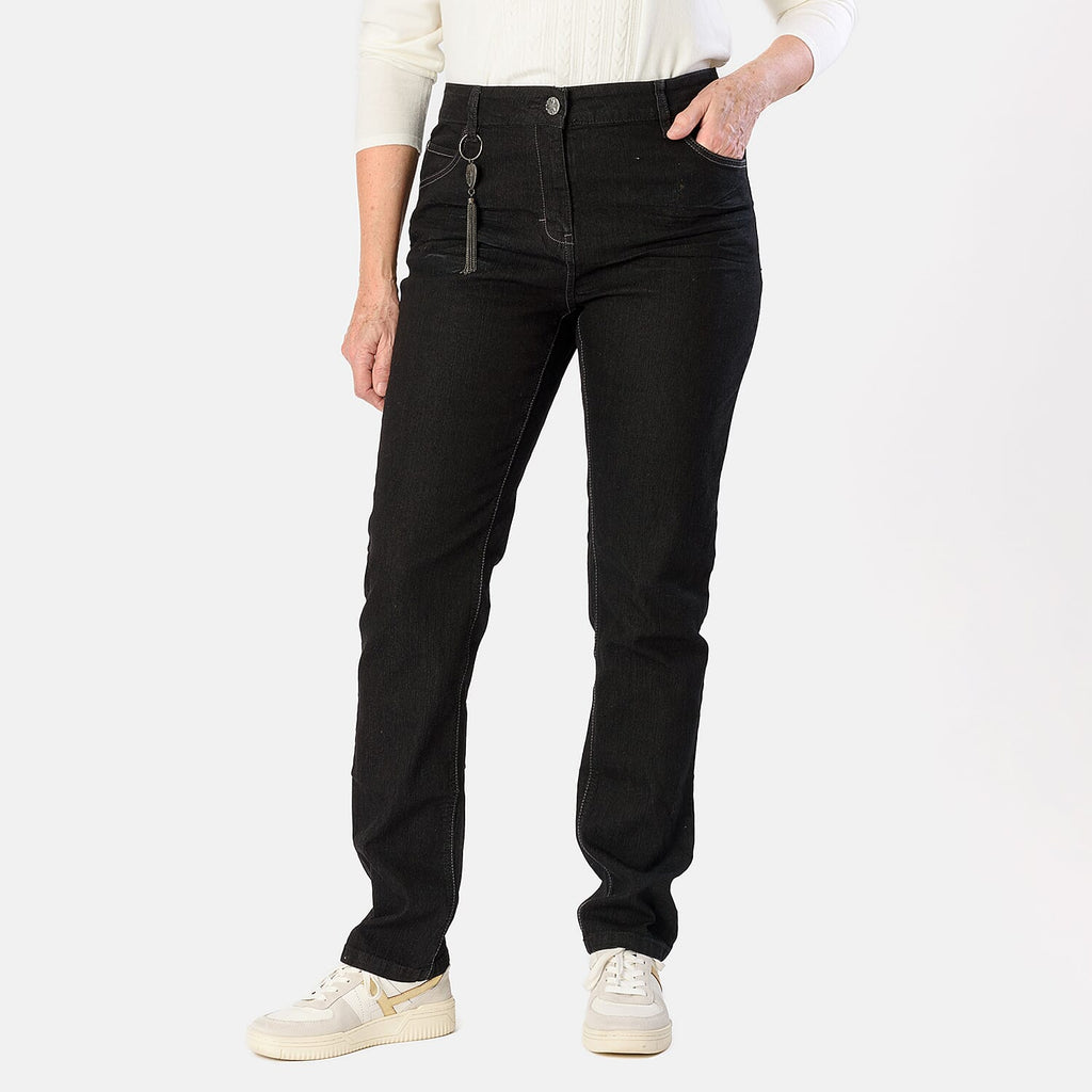 Ladies Slim Fit Jeans (Size - 14) - Black