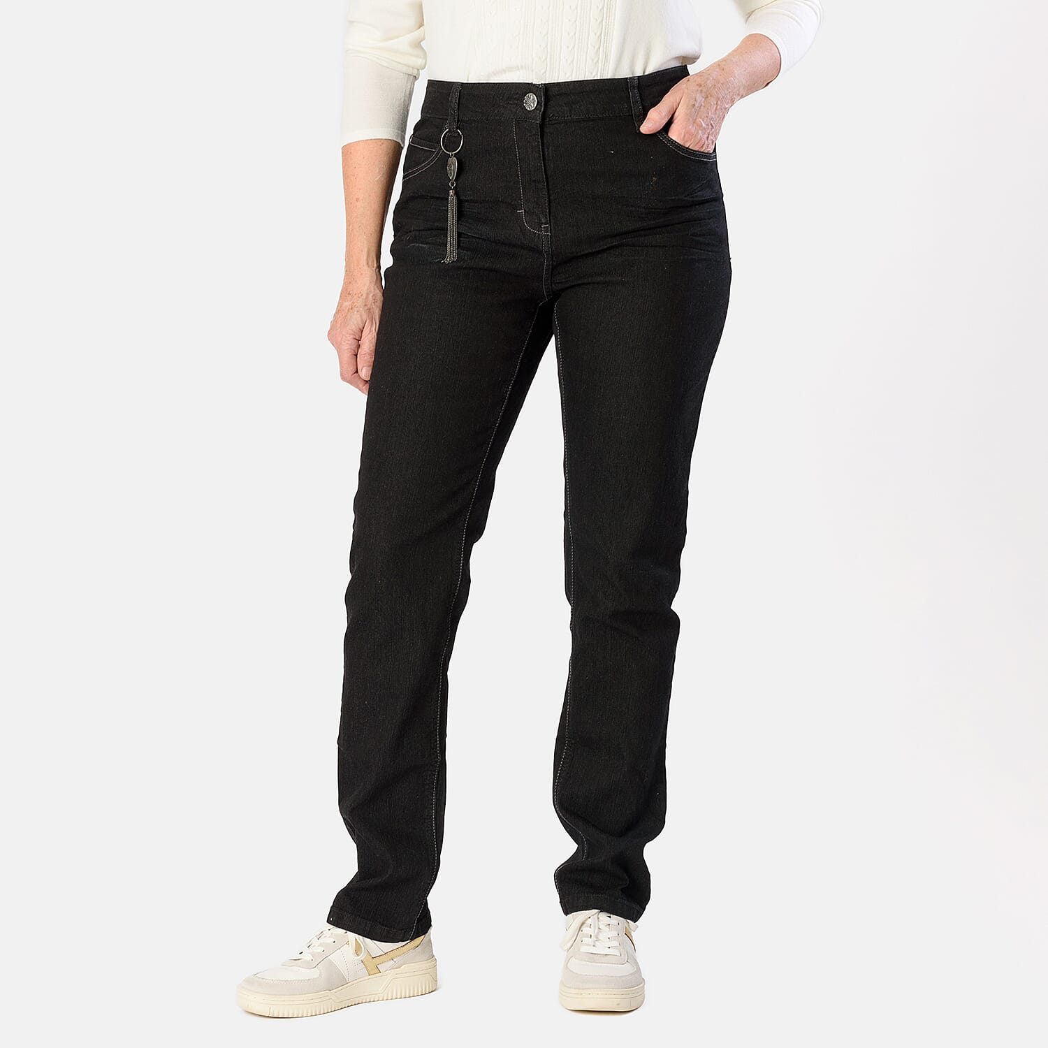 Ladies Slim Fit Jeans (Size - 14) - Black