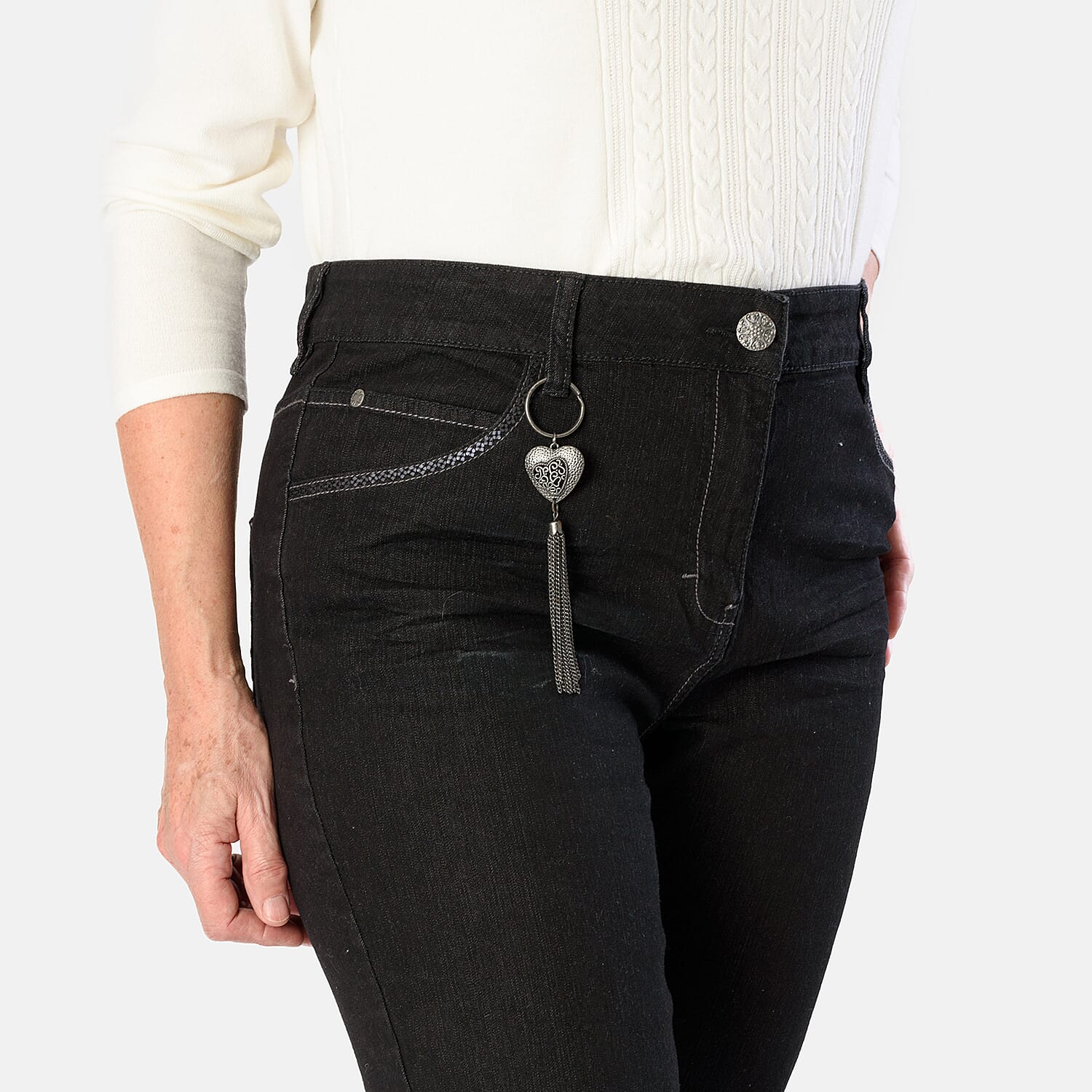 Ladies Slim Fit Jeans (Size - 14) - Black