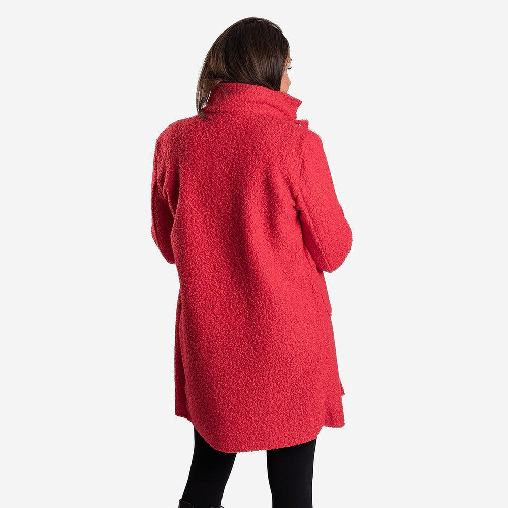 Knitted Coat - Red