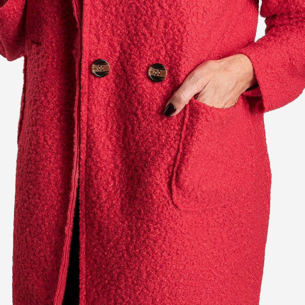 Knitted Coat - Red