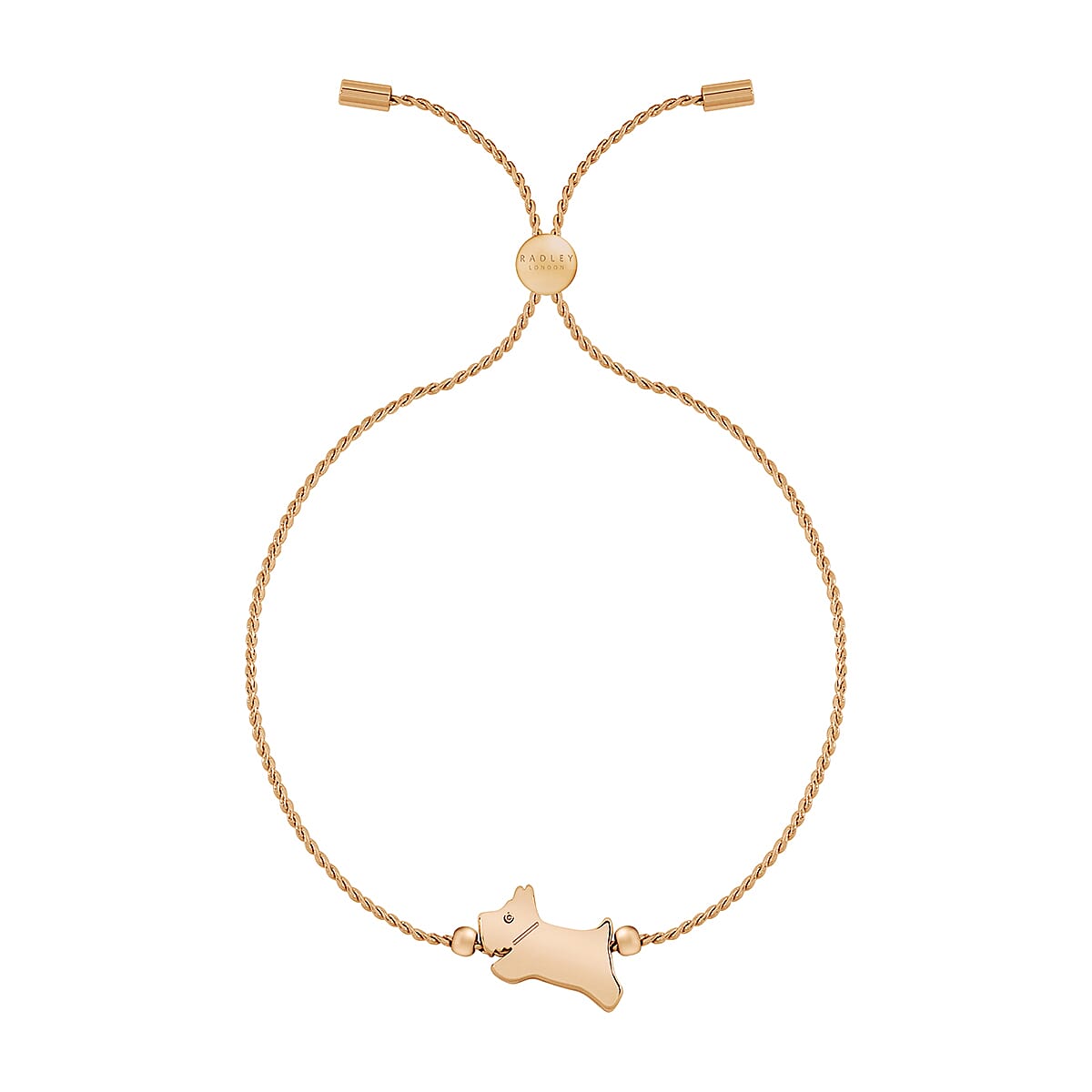 Ladies Radley Watch Set with 18ct Rose Gold Plated Fine Twist Slider Bracelet (Size 7.5 Adjustable) Water Resistant - Pink