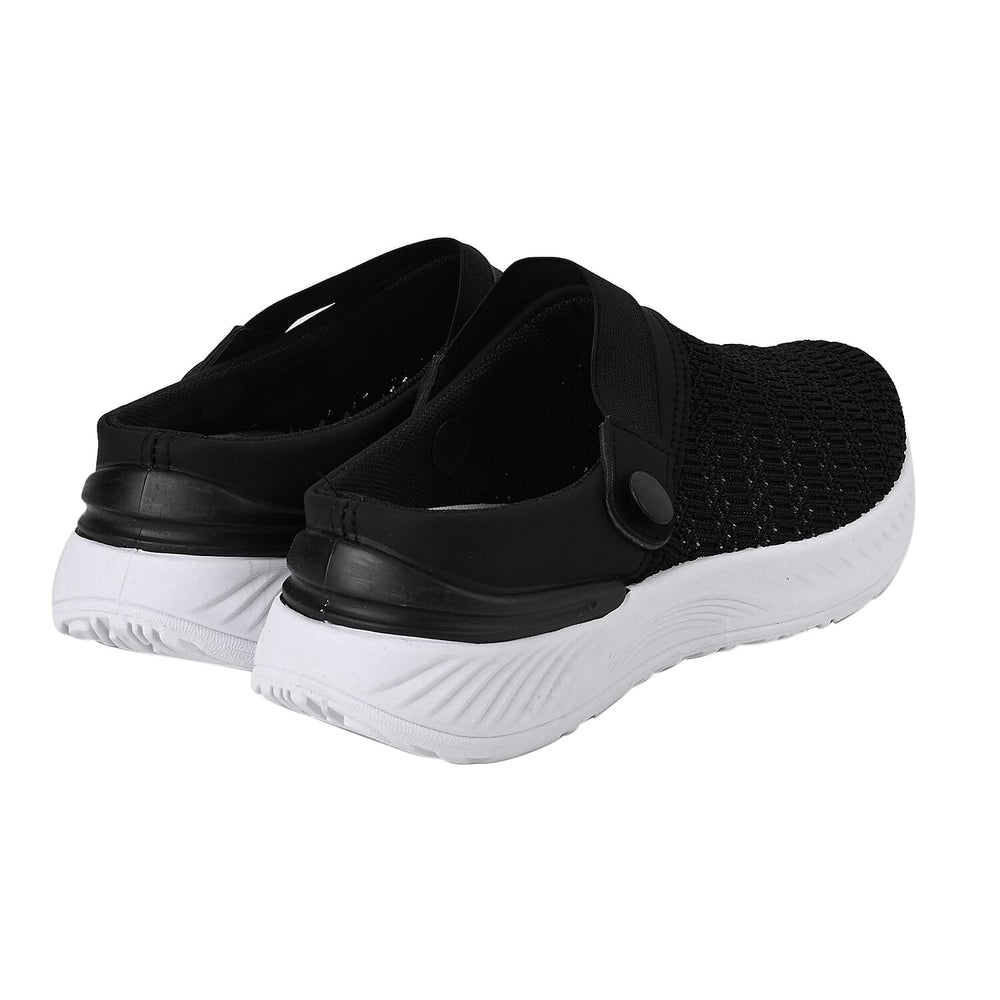 Knitted Vented Ladies Trainer with Rotary Buckle (Size 3) - Black