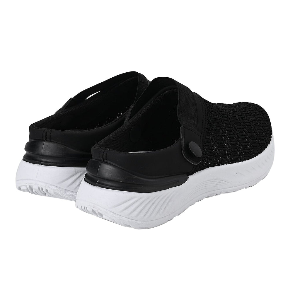 Knitted Vented Ladies Trainer with Rotary Buckle (Size 3) - Black