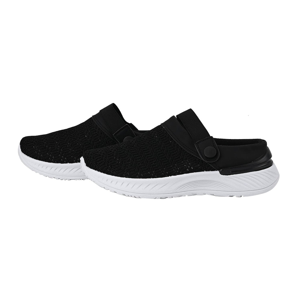 Knitted Vented Ladies Trainer with Rotary Buckle (Size 3) - Black