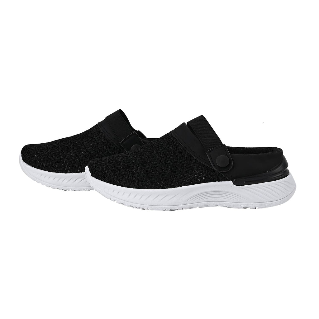 Knitted Vented Ladies Trainer with Rotary Buckle (Size 3) - Black