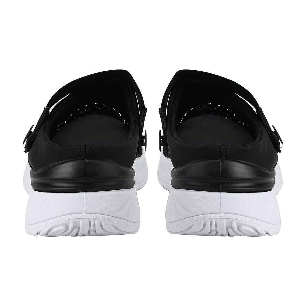Knitted Vented Ladies Trainer with Rotary Buckle (Size 3) - Black