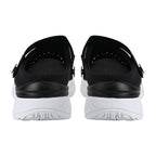 Knitted Vented Ladies Trainer with Rotary Buckle (Size 3) - Black