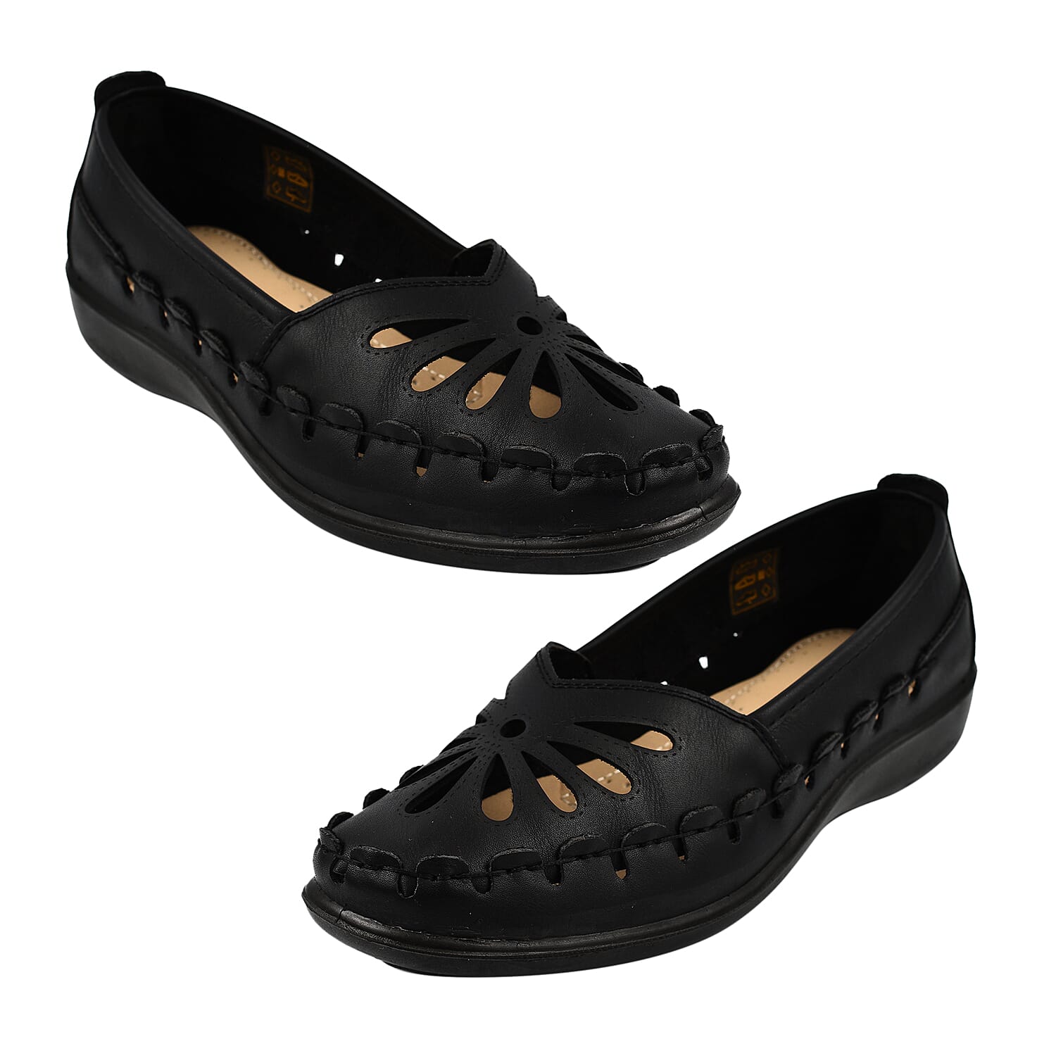 Shoe Tree Comfort Palma Lightweight Slip On Shoe (Size 3) - Black