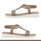 MARIPOSA Embellished Sandal (Size 4) - Beige