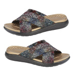 Jo - Joe Ladies MAE Cross Over Slip on Mule Sandal (Size 4) - Black