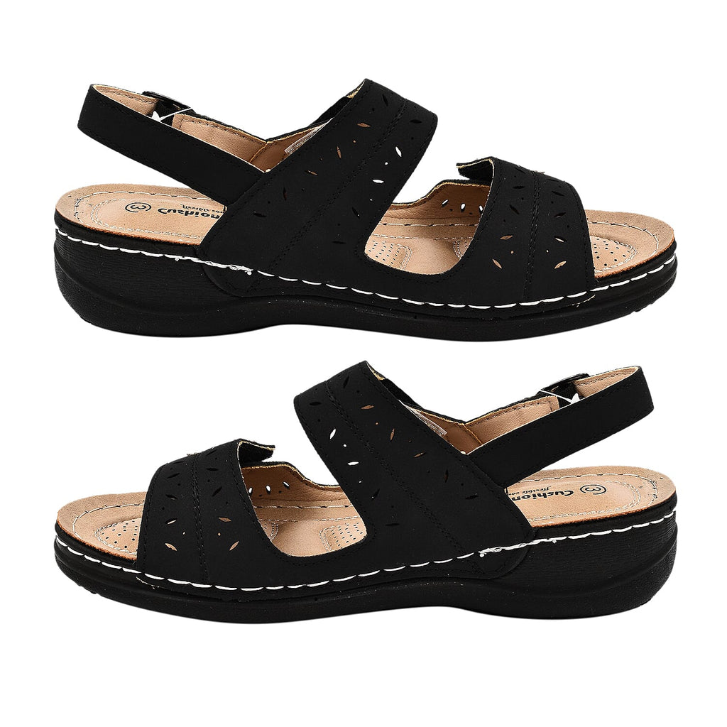 Cushion Walk BECKY Double Touch Bar Sandle (Size 4) - Black