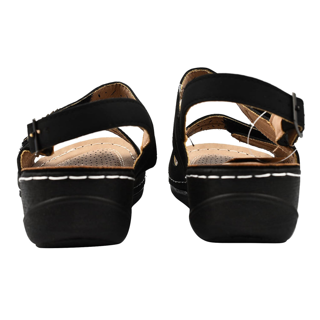 Cushion Walk BECKY Double Touch Bar Sandle (Size 4) - Black