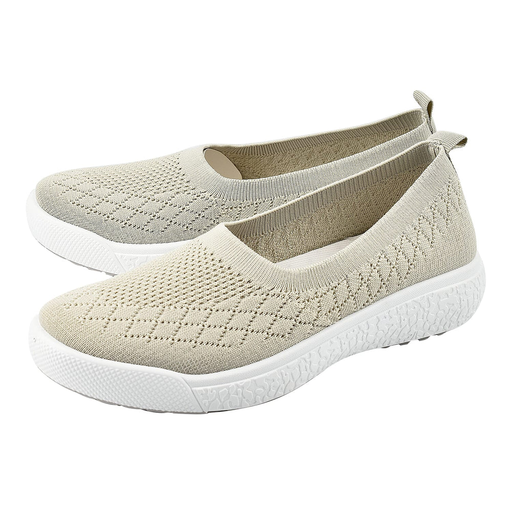 Elasticated Lytham Slip On Ballerina Pump (Size 7) - Beige