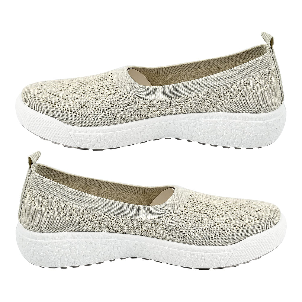 Elasticated Lytham Slip On Ballerina Pump (Size 7) - Beige