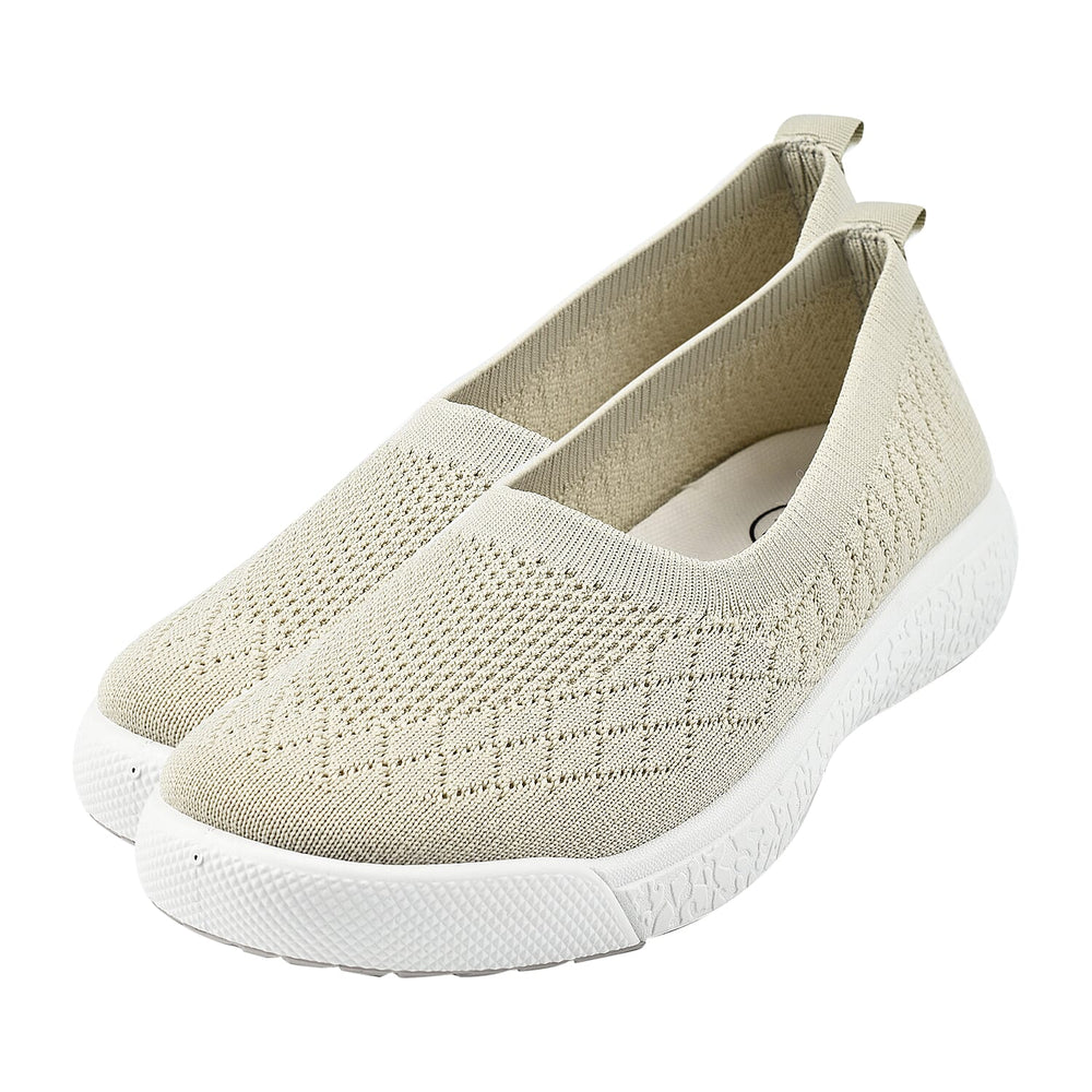 Elasticated Lytham Slip On Ballerina Pump (Size 7) - Beige