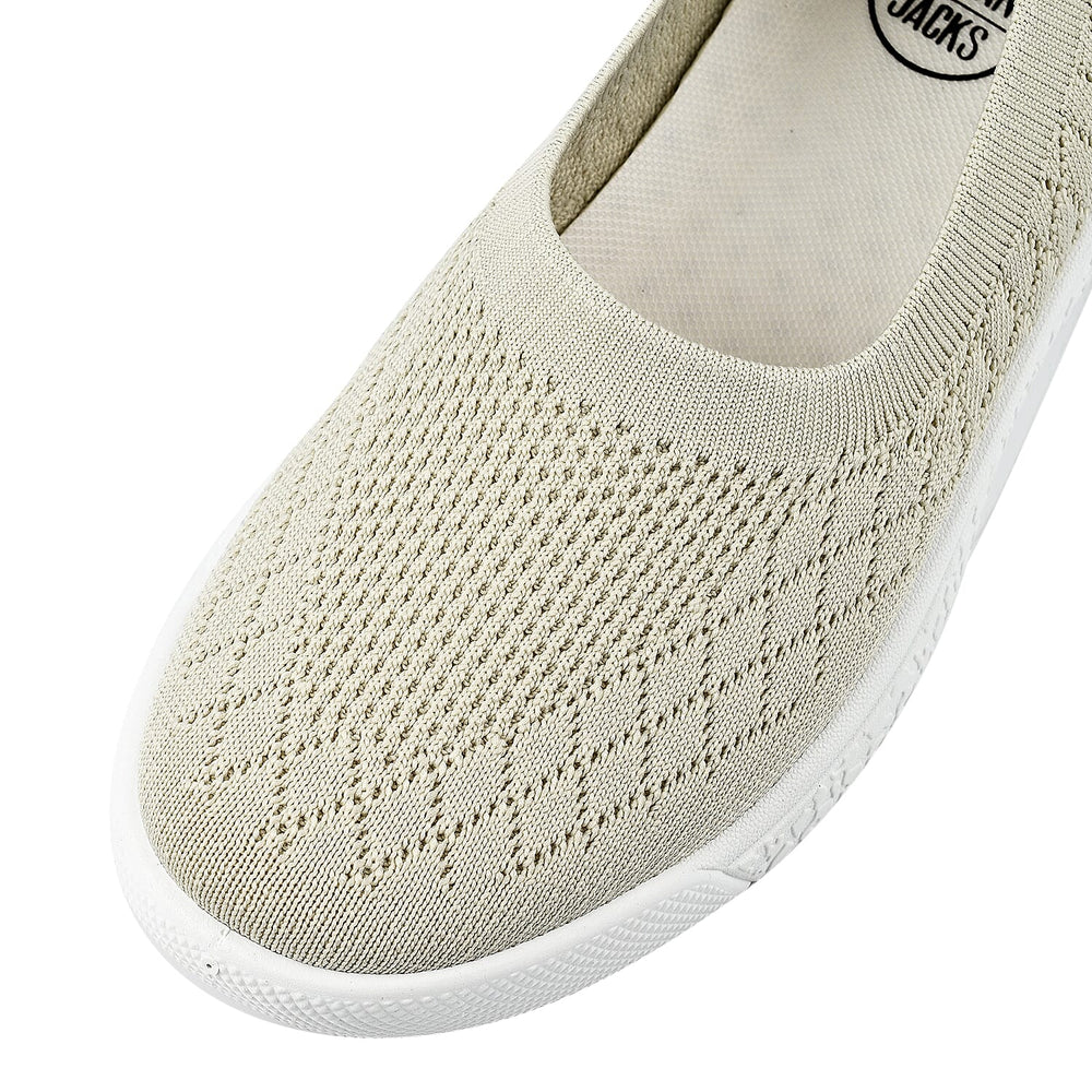 Elasticated Lytham Slip On Ballerina Pump (Size 7) - Beige