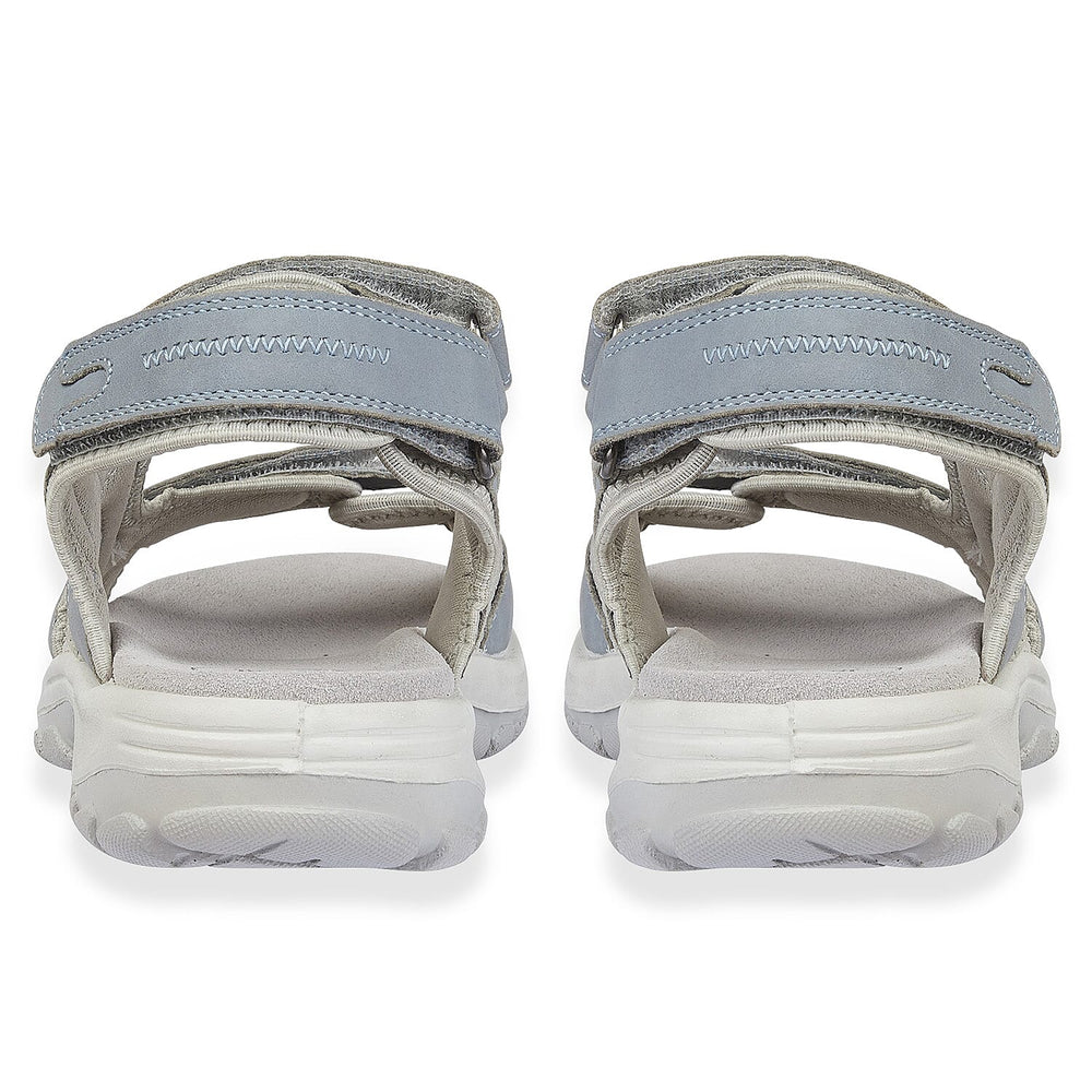 Mandy Leather Comfortable & Lightweight Padded Sandal with Adjustable Straps (Size 7) - Light Blue