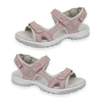 Mandy Leather Comfortable & Lightweight Padded Sandal with Adjustable Straps (Size 7) - Old Pink