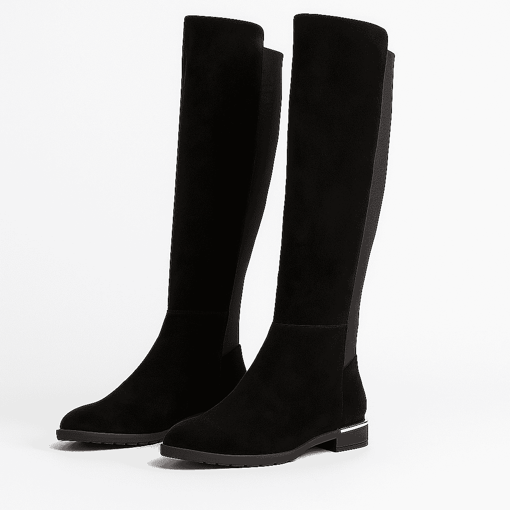 Ladies Microsuede EE WIDE FIT P-B High Leg Boots