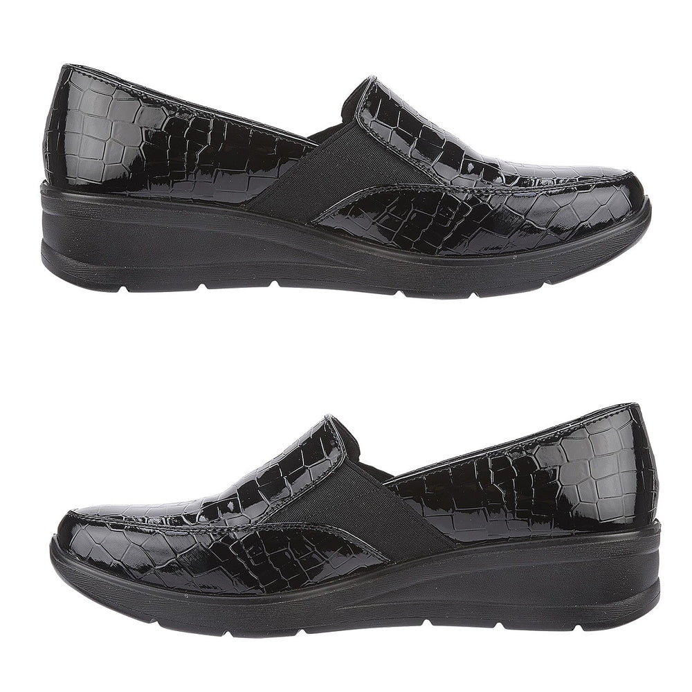 Ladies Shoe (Size 4) - Black Croc