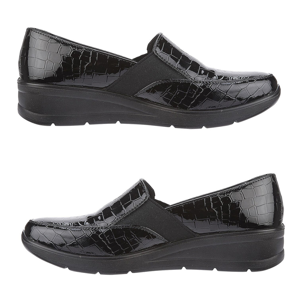 Ladies Shoe (Size 4) - Black Croc