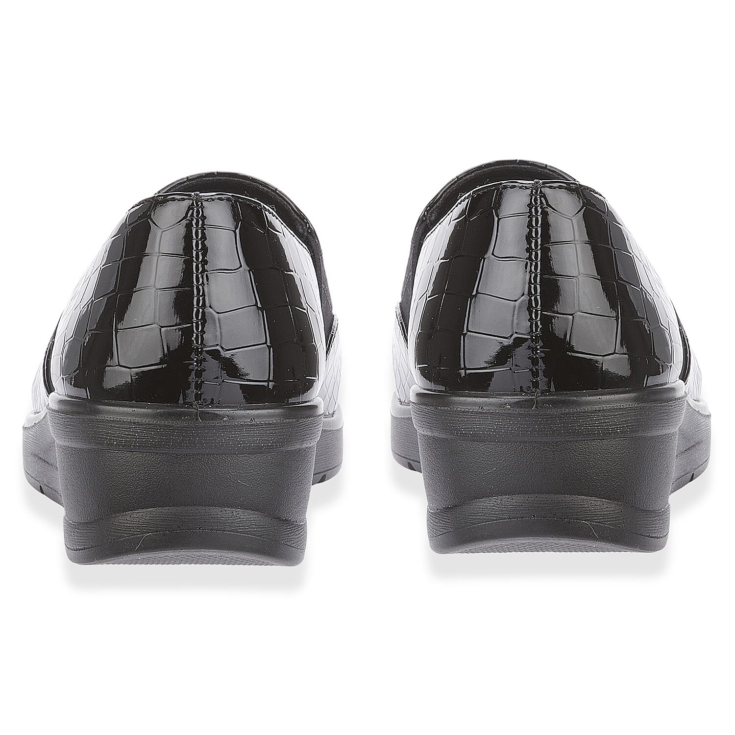 Ladies Shoe (Size 4) - Black Croc