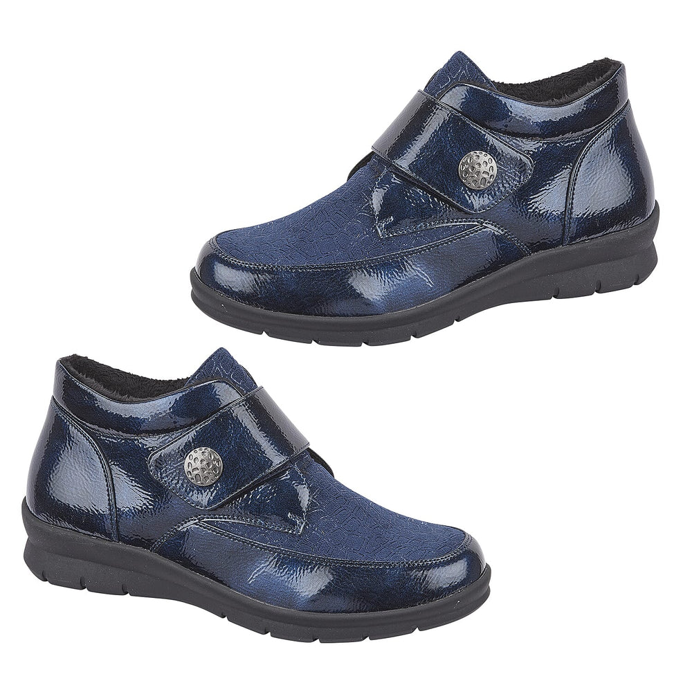 Ladies BLACKTHORN Touch - Close Mid Ankle Boots (Size 4) - Navy