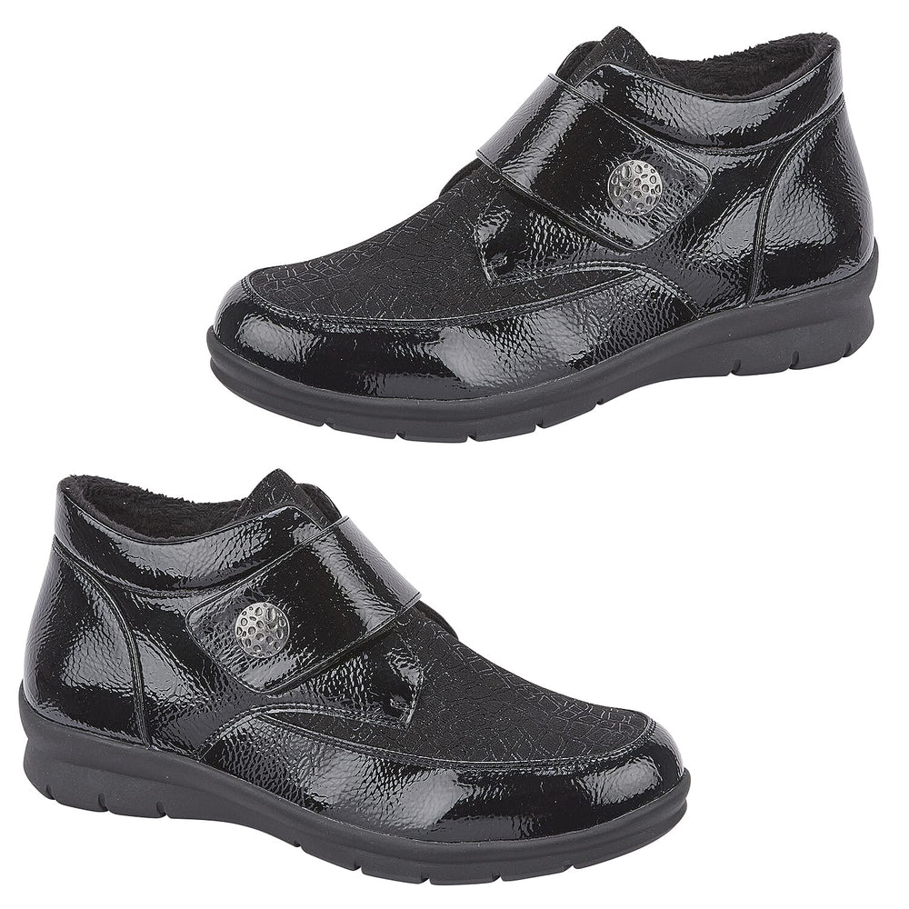 Shoe Tree Comfort BLACKTHORN Ladies Shoes  (Size 8) - Black