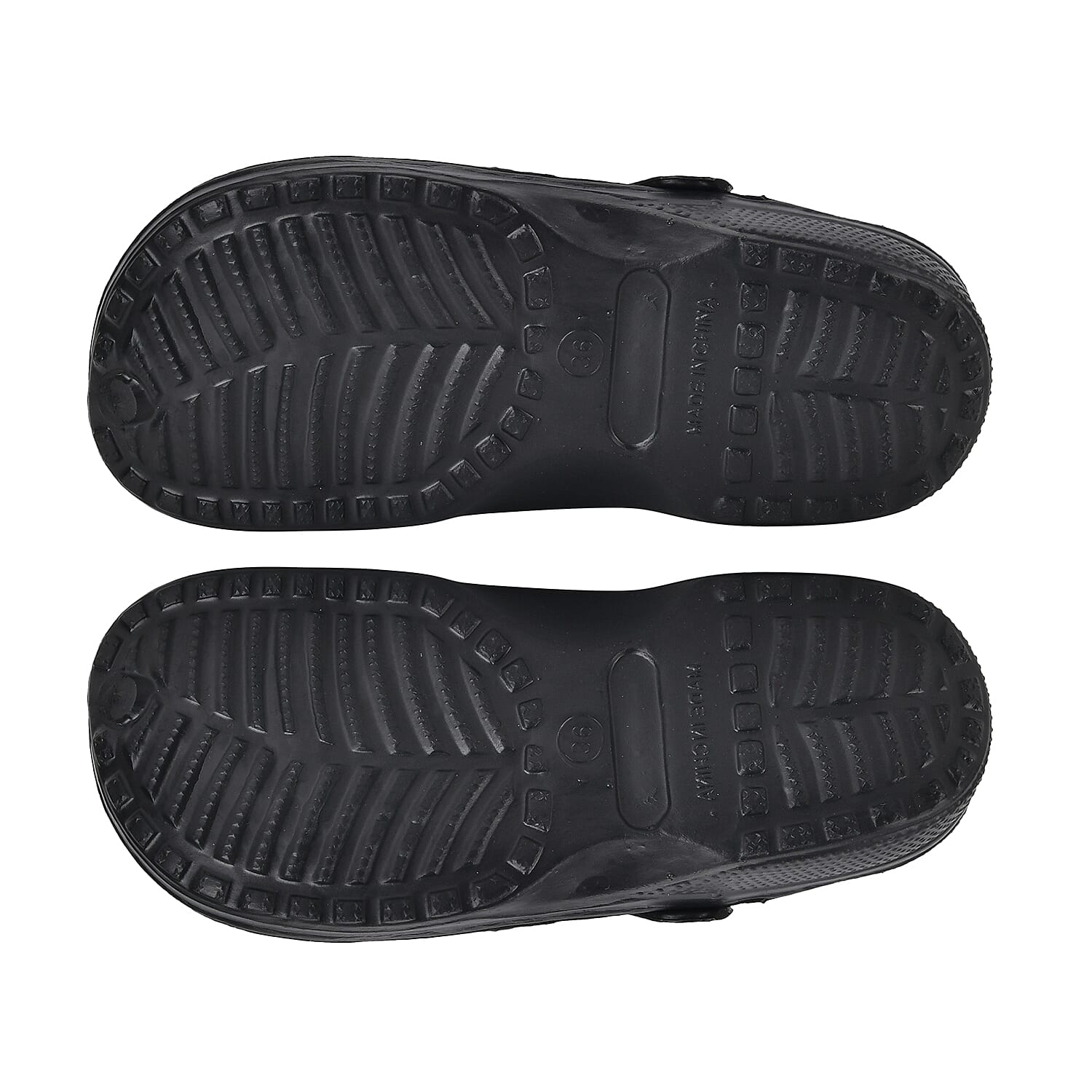 Set of 2 EVA Ladies Super-lightweight Cushioned Sandals and Sliders (Size 3-4) - Black