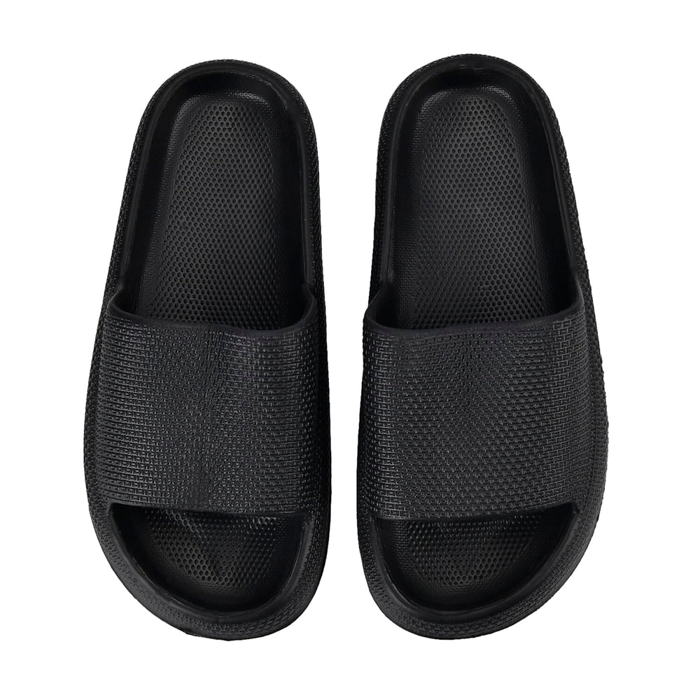 Set of 2 EVA Ladies Super-lightweight Cushioned Sandals and Sliders (Size 3-4) - Black