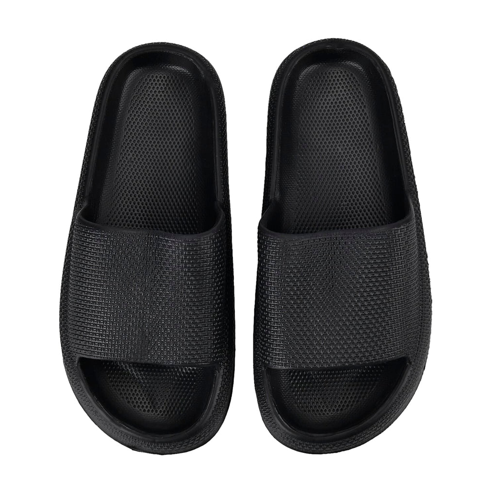 Set of 2 EVA Ladies Super-lightweight Cushioned Sandals and Sliders (Size 3-4) - Black