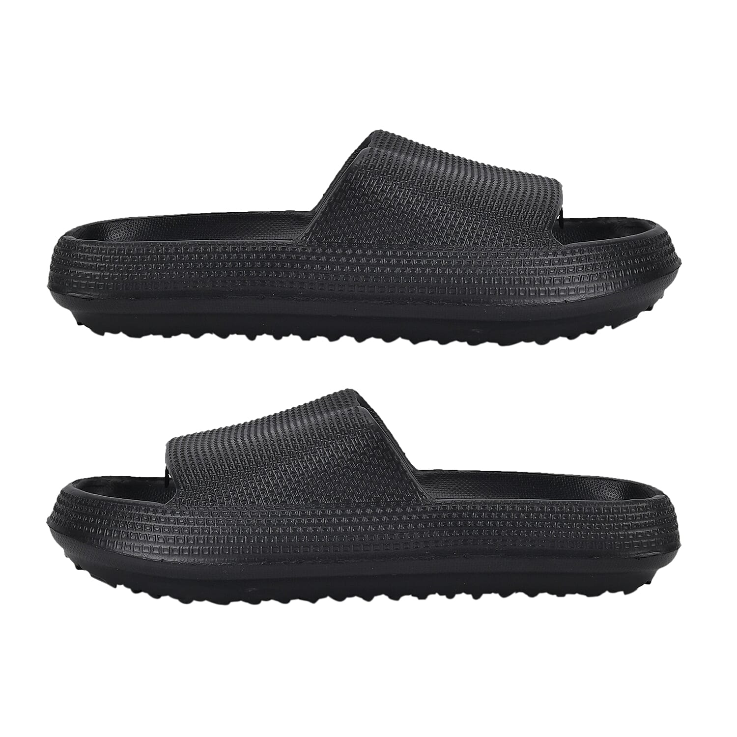 Set of 2 EVA Ladies Super-lightweight Cushioned Sandals and Sliders (Size 3-4) - Black