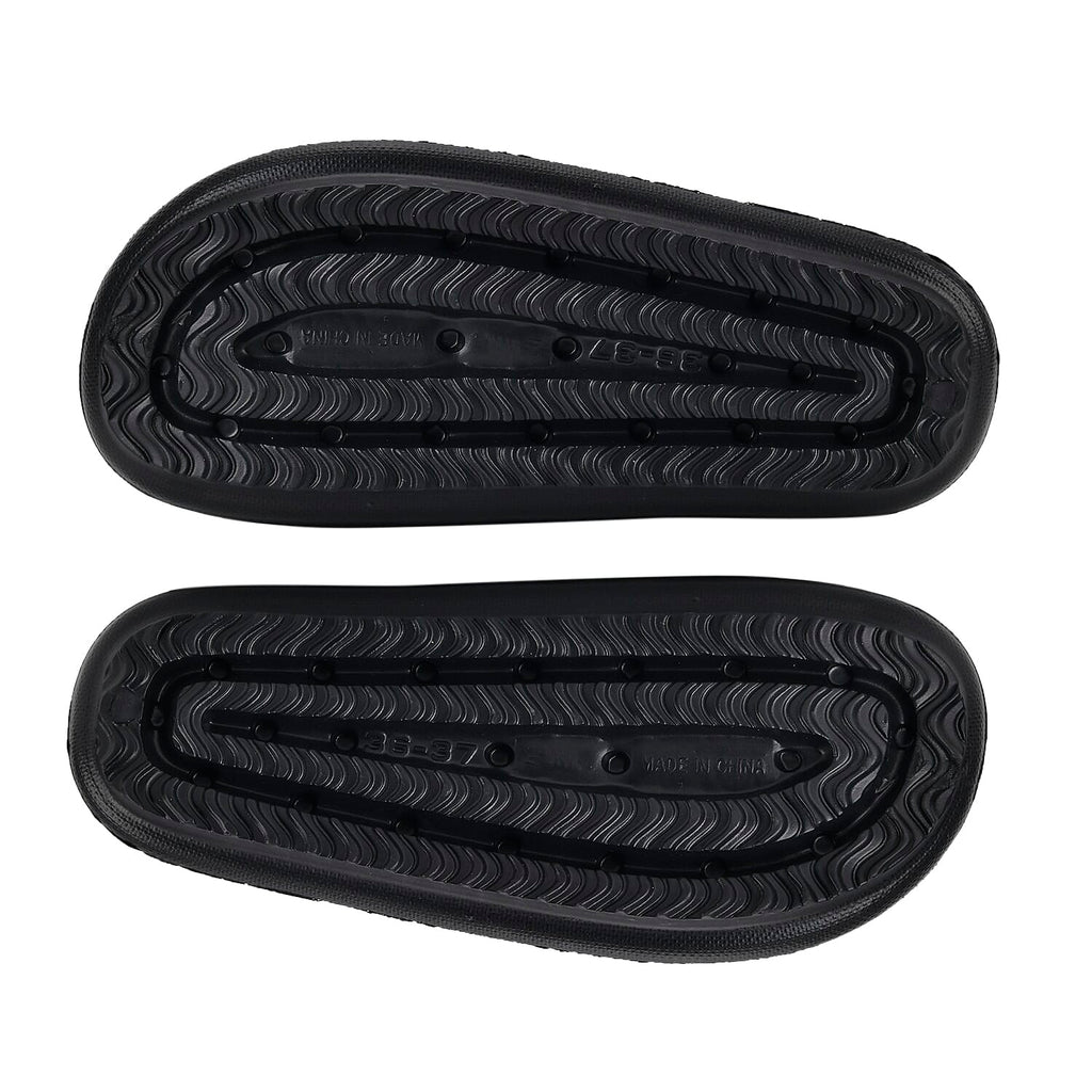 Set of 2 EVA Ladies Super-lightweight Cushioned Sandals and Sliders (Size 3-4) - Black
