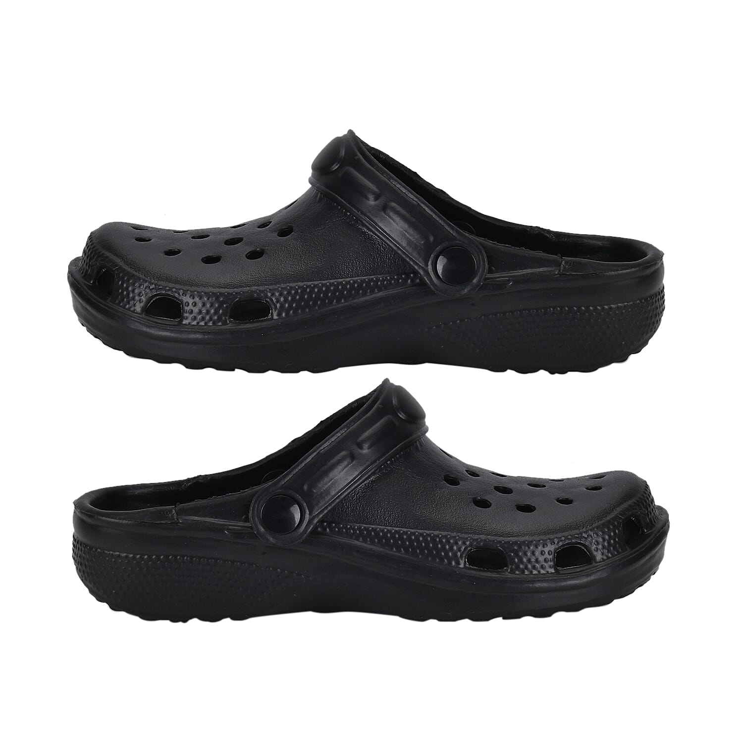 Set of 2 EVA Ladies Super-lightweight Cushioned Sandals and Sliders (Size 3-4) - Black