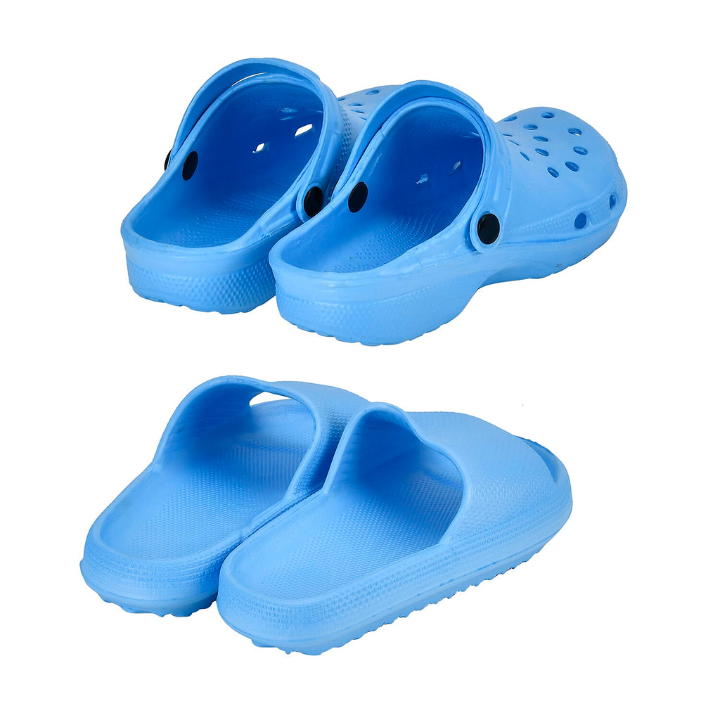 Set of 2 EVA Ladies Super-lightweight Cushioned Sandals and Sliders (Size 3-4) - Blue
