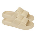 Jo & Joe MIAMI Ladies Puffer Slide Slip On Flip Flop Slipper (Size 3) - Beige