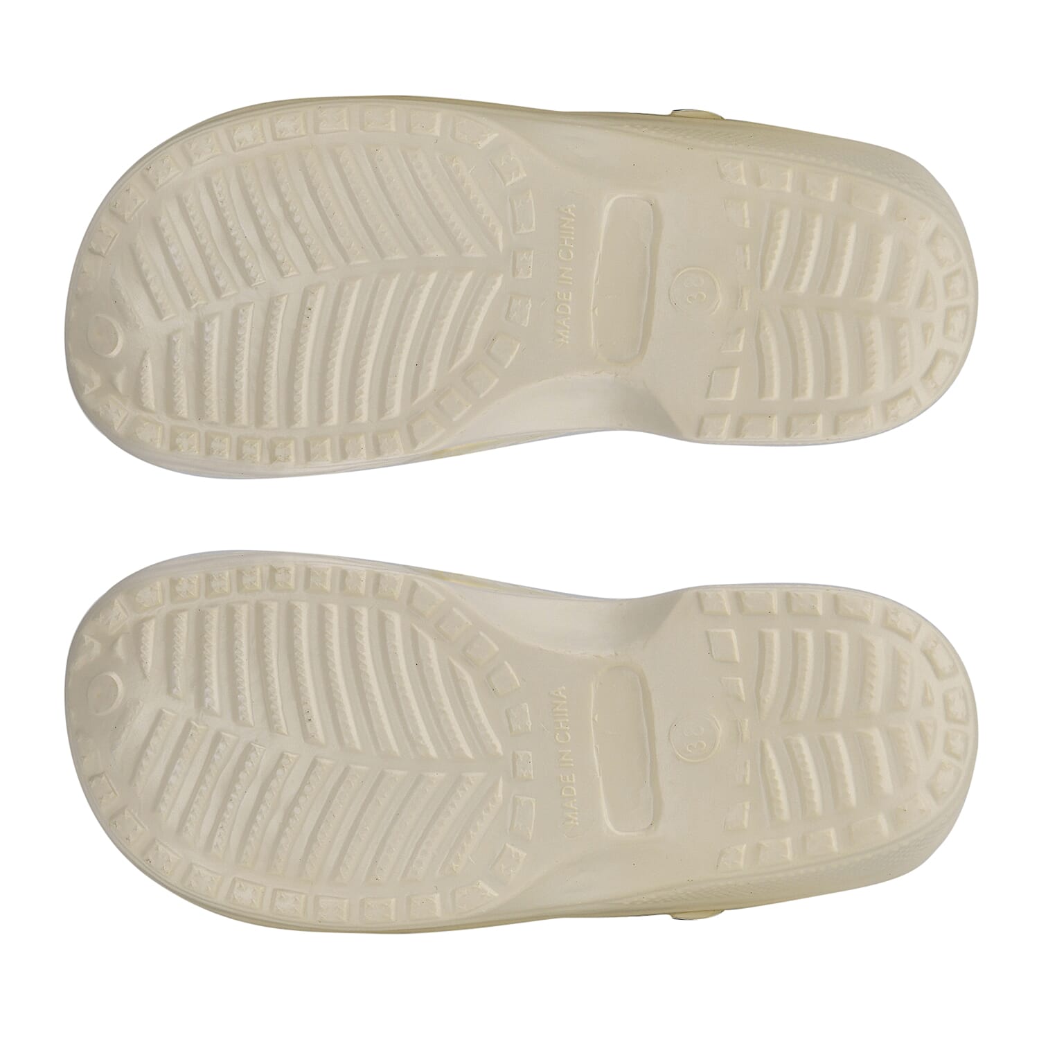 Set of 2 EVA Ladies Super-lightweight Cushioned Sandals and Sliders (Size 5-6) - Cream