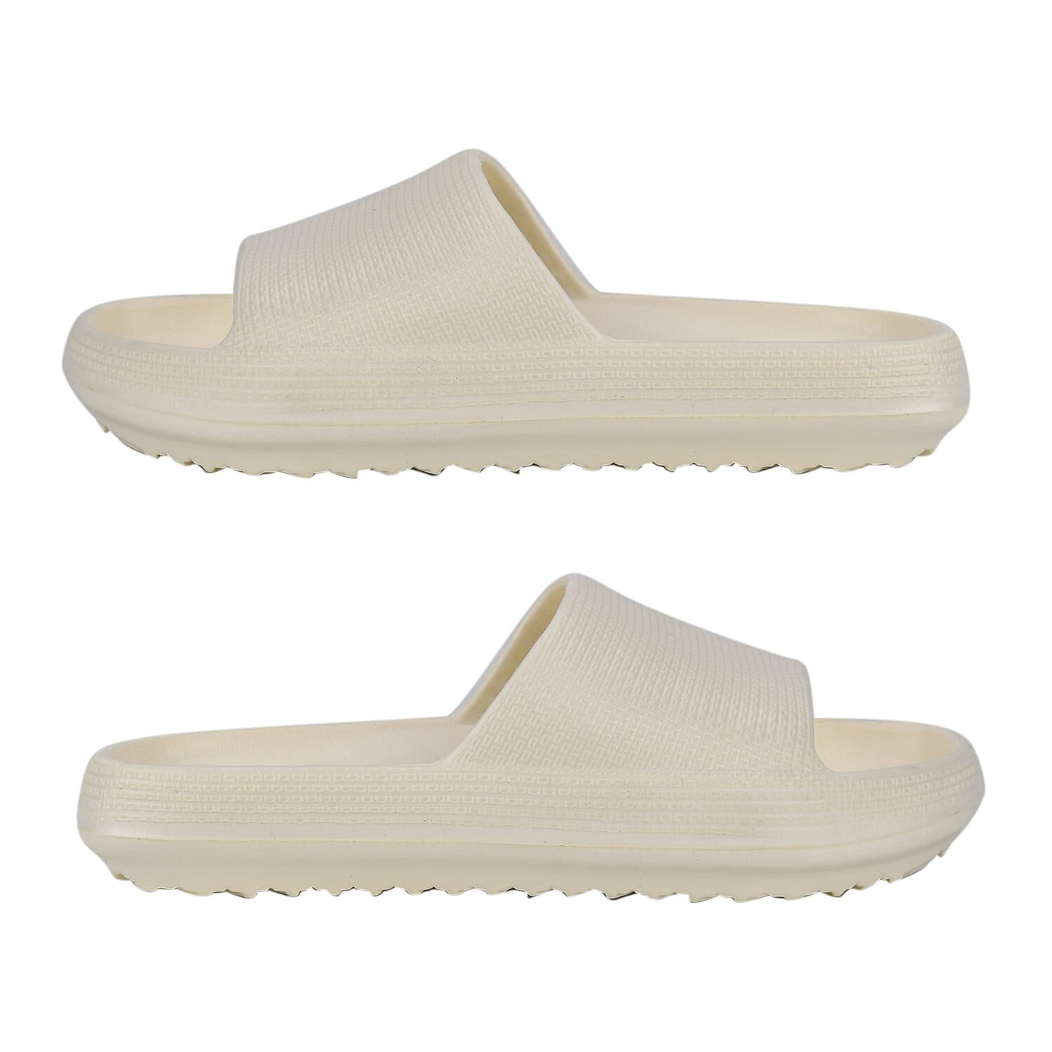 Set of 2 EVA Ladies Super-lightweight Cushioned Sandals and Sliders (Size 5-6) - Cream