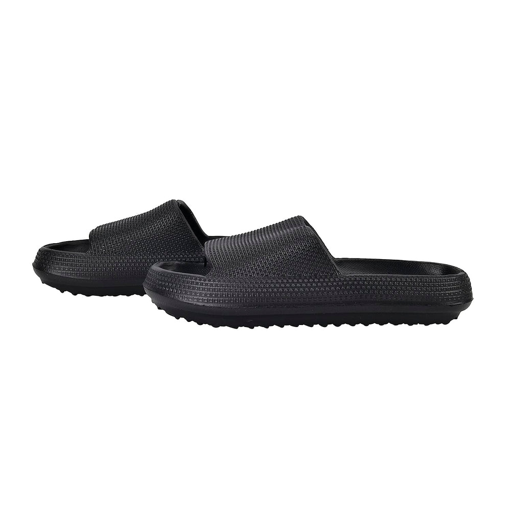 Set of 2 Ladies Lightweight Cushioned Sandals and Sliders (Size 5-6) - Black