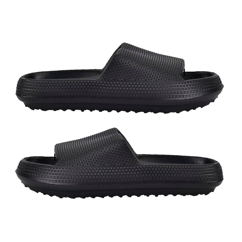 Set of 2 Ladies Lightweight Cushioned Sandals and Sliders (Size 5-6) - Black