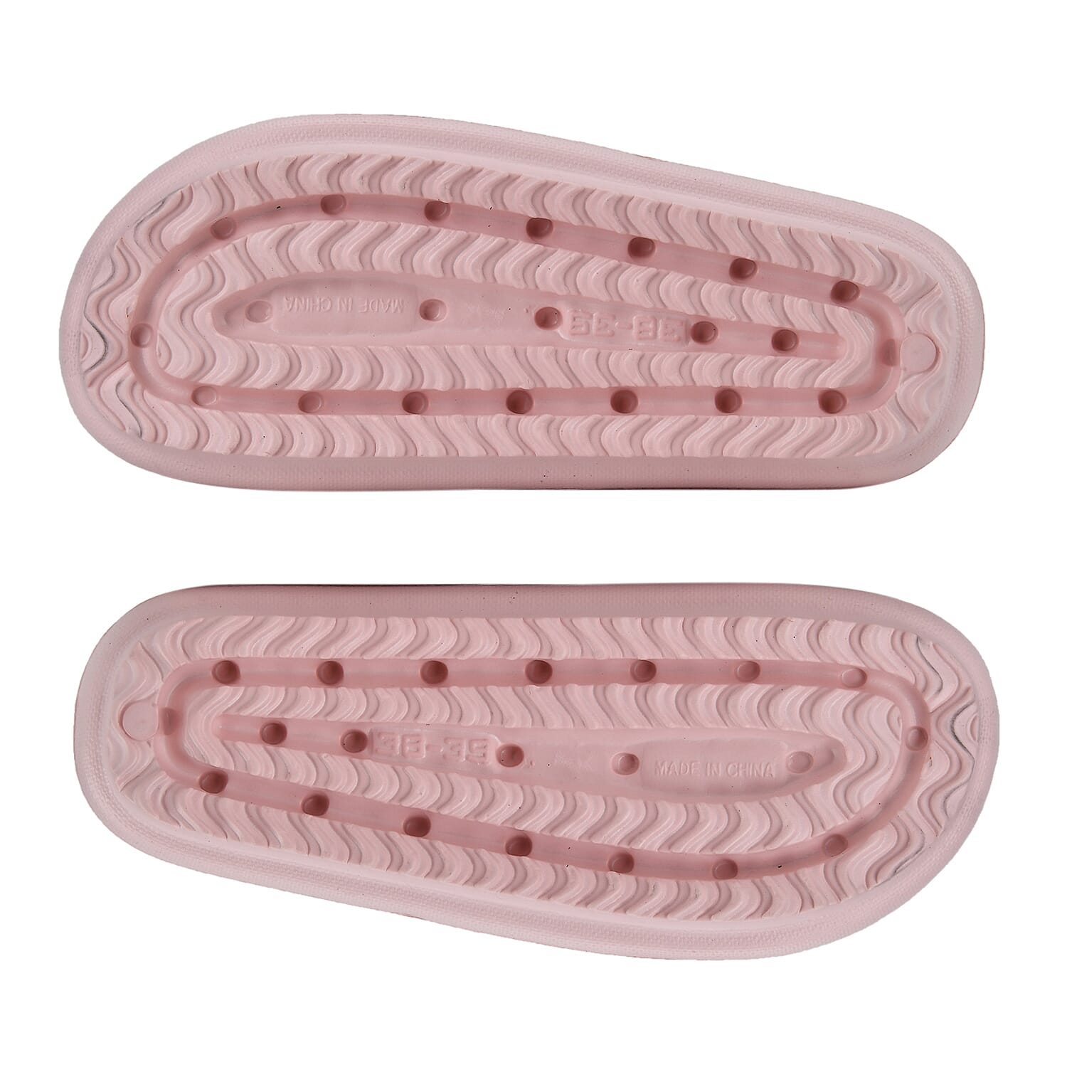 Set of 2 EVA Ladies Super-lightweight Cushioned Sandals and Sliders (Size 5-6) - Pink & Black