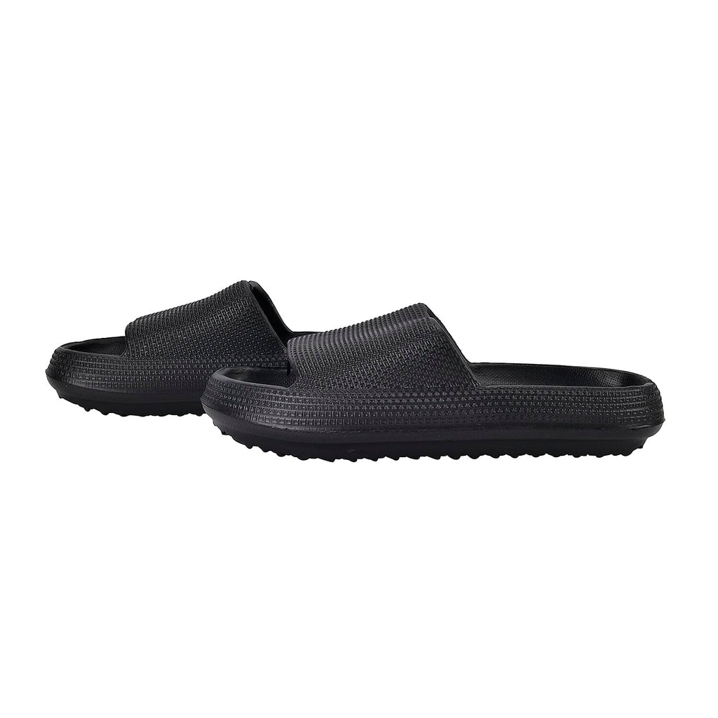 Set of 2 EVA Ladies Super-lightweight Cushioned Sandals and Sliders (Size 7-8) - Black