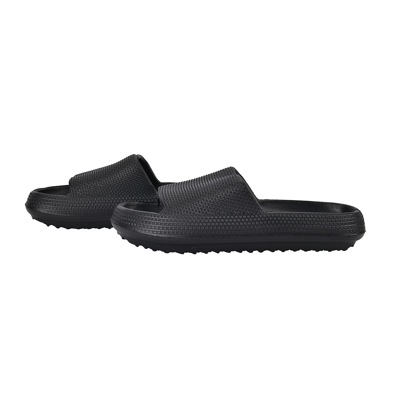 Set of 2 EVA Ladies Super-lightweight Cushioned Sandals and Sliders (Size 7-8) - Black