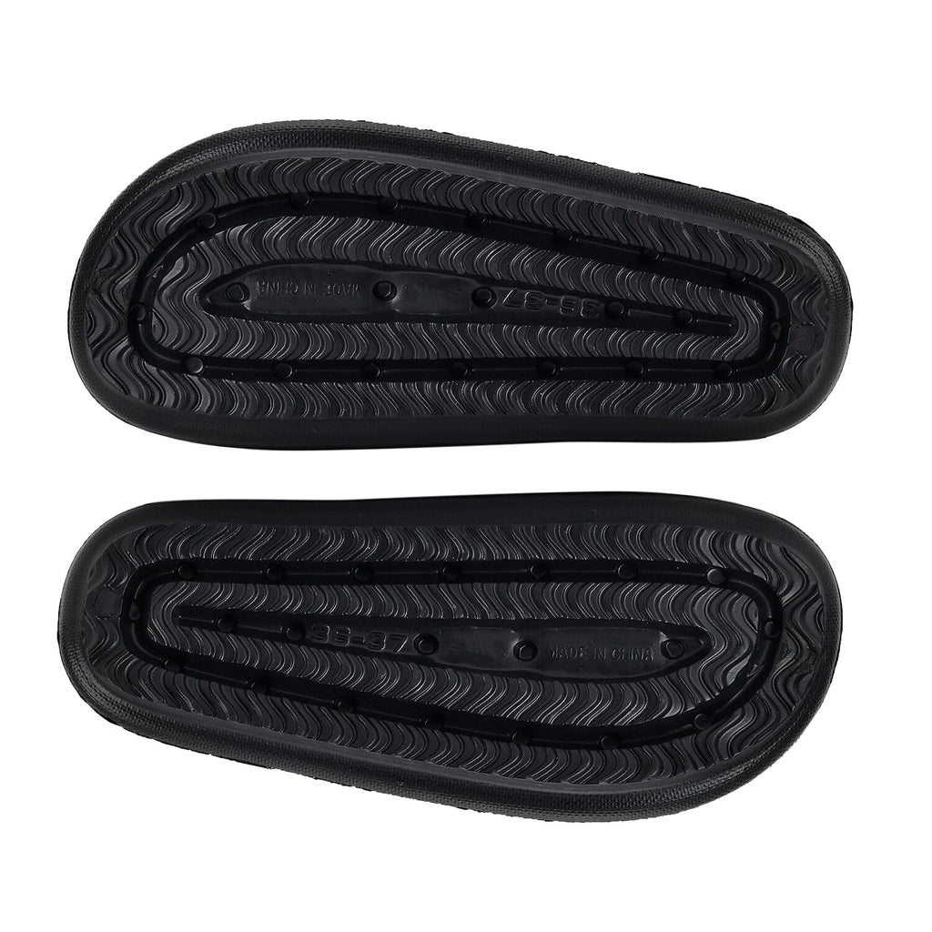 Set of 2 EVA Ladies Super-lightweight Cushioned Sandals and Sliders (Size 7-8) - Black
