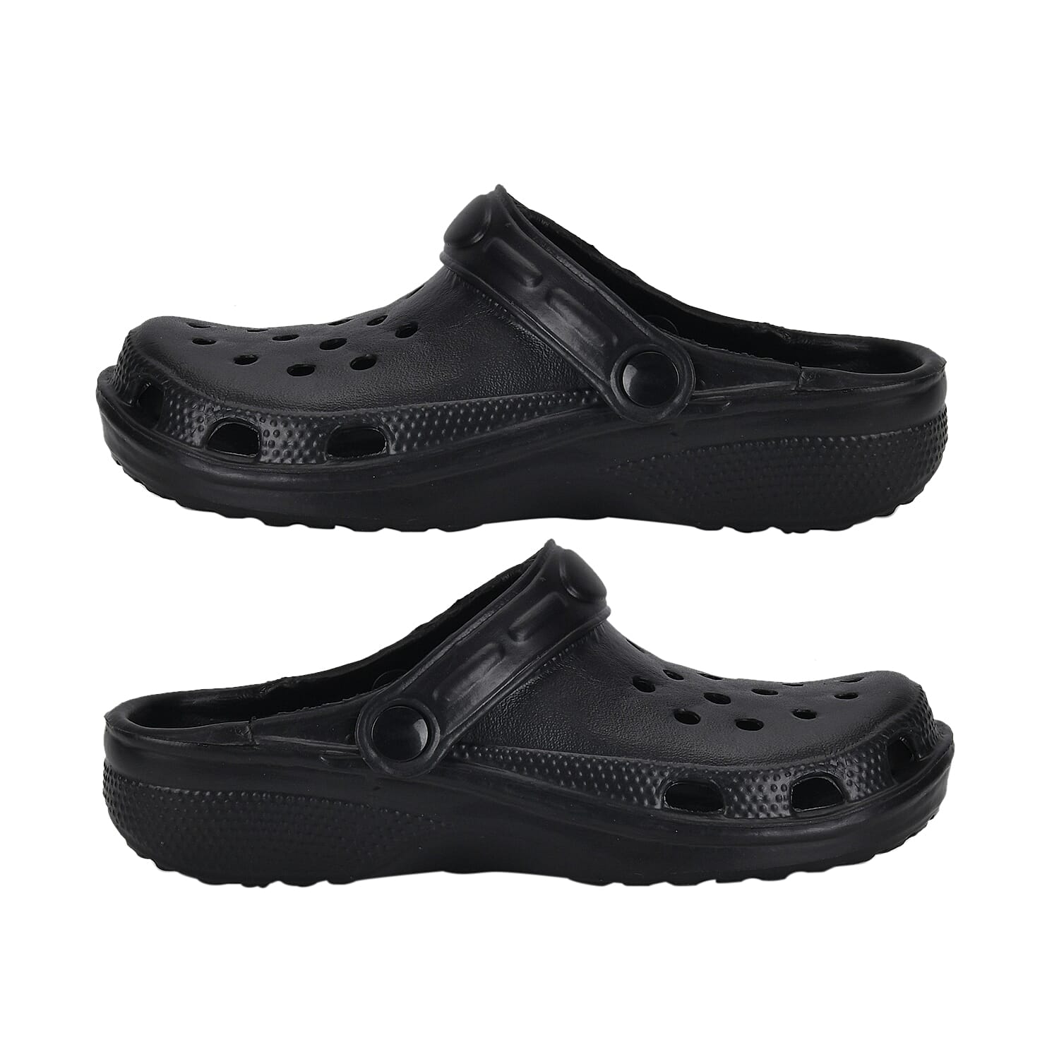 Set of 2 EVA Ladies Super-lightweight Cushioned Sandals and Sliders (Size 7-8) - Black