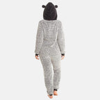 Ladies Fleece Onesie with Hood - Blue