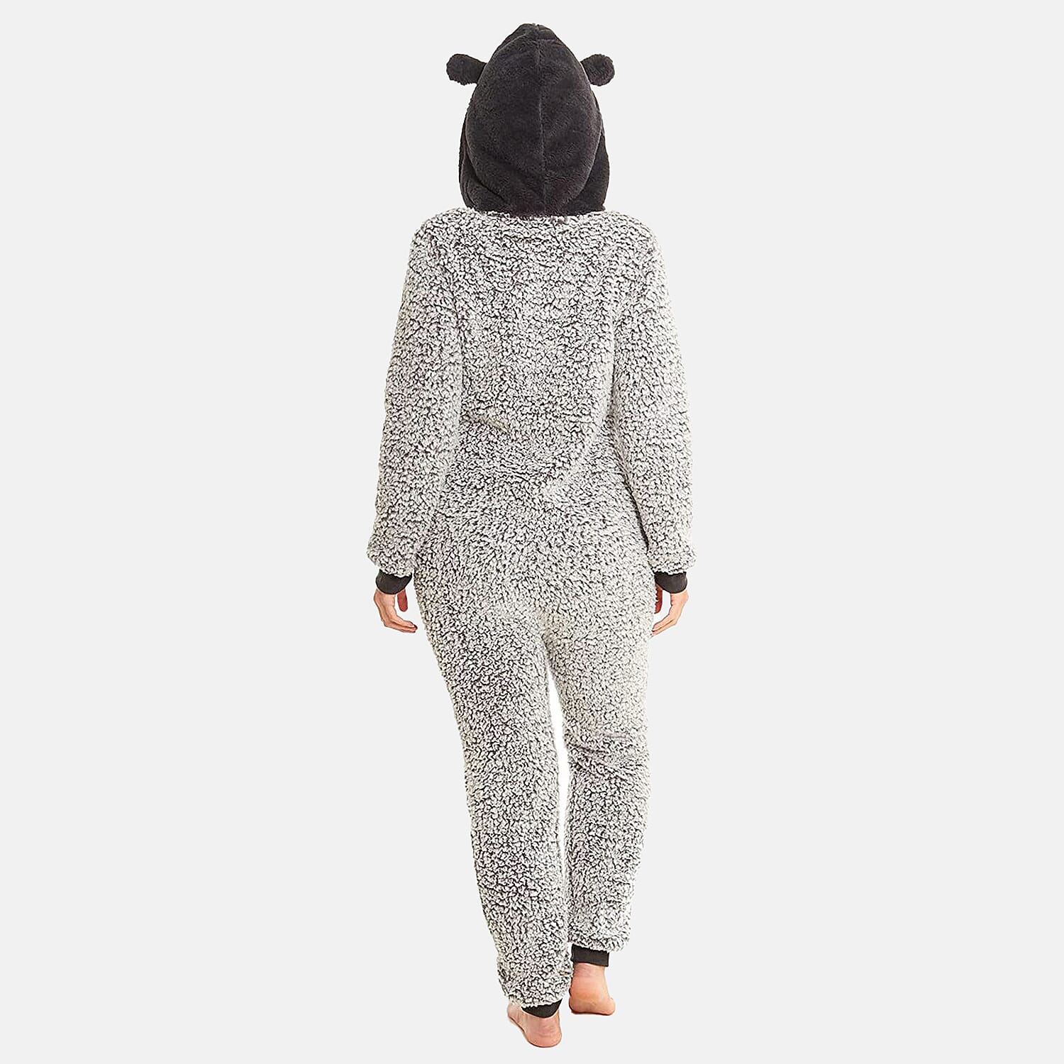 Ladies Fleece Onesie with Hood - Blue