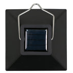 Set of 2 Solar Lantern with Glass Cross Design - Black
